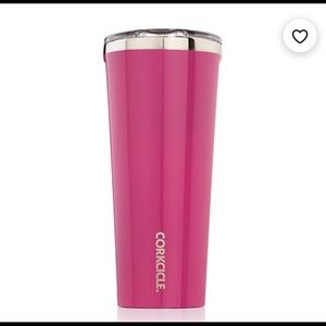 Corkcicle hot pink tumbler 24 oz